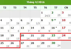 Tử vi hàng tuần từ ngày 20/4/2016 đến 26/4/2016