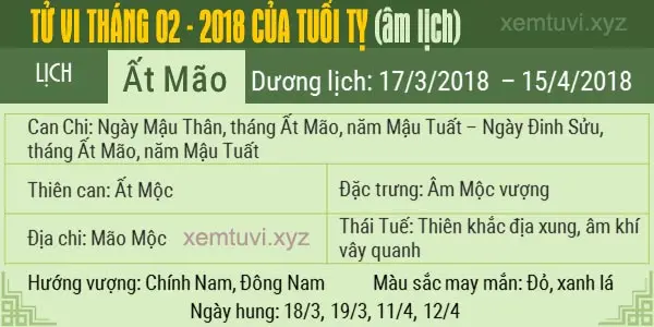 Xem tử vi tháng 2 năm 2018 của tuổi Tỵ