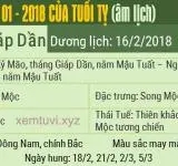 Xem tử vi tháng 1 năm 2018 của tuổi Tí