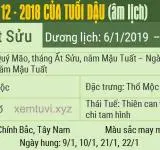 Xem tử vi tháng 12 năm 2018 của tuổi Dậu