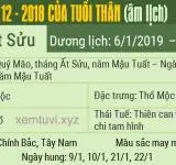 Xem tử vi tháng 12 năm 2018 của tuổi Thân