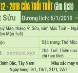 Xem tử vi tháng 12 năm 2018 của tuổi Tuất