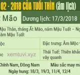 Xem tử vi tháng 2 năm 2018 của tuổi Thìn