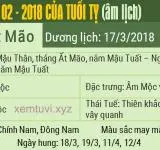 Xem tử vi tháng 2 năm 2018 của tuổi Tỵ