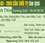 Xem tử vi tháng 3 năm 2018 của tuổi Tỵ