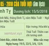Xem tử vi tháng 5 năm 2018 của tuổi Hợi