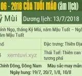 Xem tử vi tháng 6 năm 2018 của tuổi Mão
