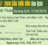 Xem tử vi tháng 7 năm 2018 của tuổi Sửu