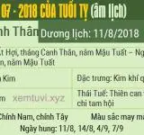 Xem tử vi tháng 7 năm 2018 của tuổi Tỵ