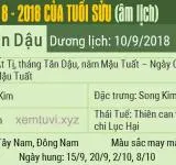 Xem tử vi tháng 8 năm 2018 của tuổi Sửu