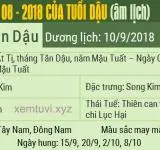 Xem tử vi tháng 8 năm 2018 của tuổi Dậu