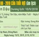 Xem tử vi tháng 8 năm 2018 của tuổi Hợi