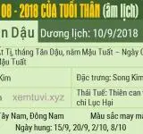 Xem tử vi tháng 8 năm 2018 của tuổi Thân