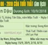 Xem tử vi tháng 8 năm 2018 của tuổi Tuất