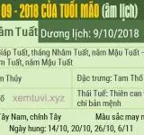 Xem tử vi tháng 9 năm 2018 của tuổi Mão