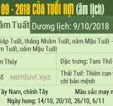 Xem tử vi tháng 9 năm 2018 của tuổi Hợi