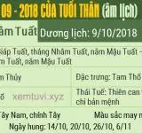 Xem tử vi tháng 9 năm 2018 của tuổi Thân