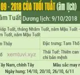 Xem tử vi tháng 9 năm 2018 của tuổi Tuất