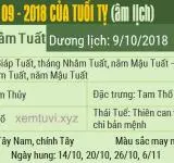 Xem tử vi tháng 9 năm 2018 của tuổi Tỵ